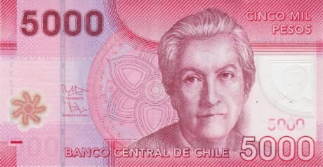 Аверс банкноты 5000 песо (Чили) 2009 года