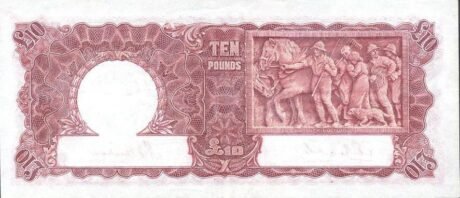 Реверс банкноты 10 Австралийских фунтов 1934 года