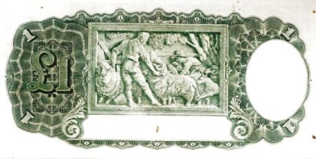 Реверс банкноты 1 Австралийский фунт 1933 года