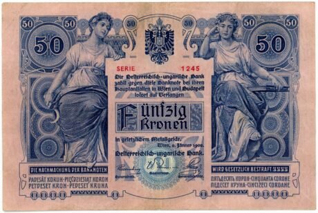 Аверс банкноты 50 Австро-венгерских крон 1902 года