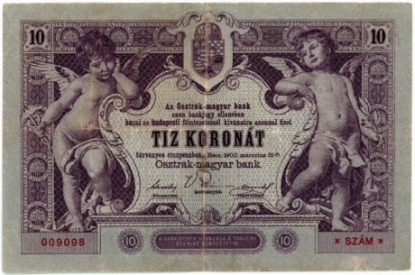 Реверс банкноты 10 Австро-венгерских крон 1900 года