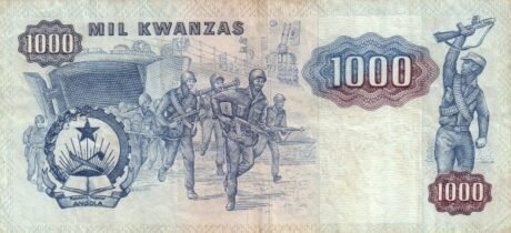 Реверс банкноты 1000 Ангольских кванза 1984 года
