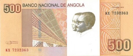 Аверс банкноты 500 Ангольских кванза 2012 года