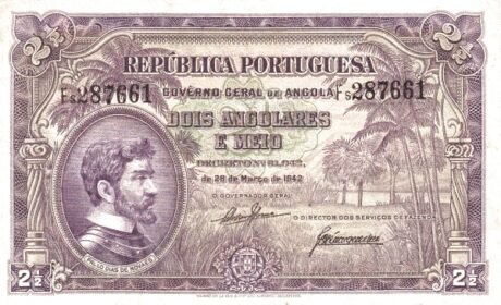 Аверс банкноты 2.5 Angolar 1942