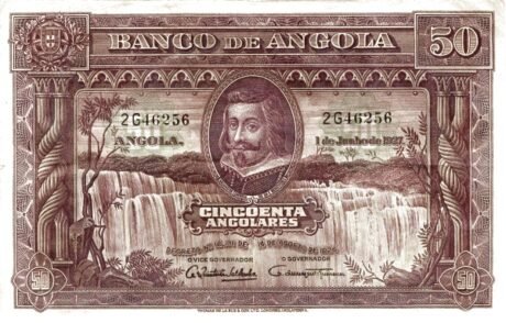 Аверс банкноты 50 Angolar 1927 (2. typ)