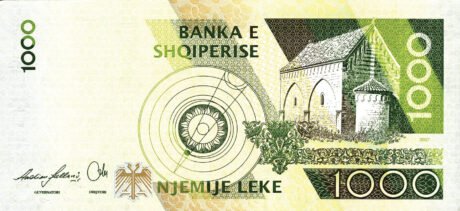 Албанія переглянула банкноту в 1000 лек (B318b) і затвердила нову банкноту в 2000 лек (B320a)