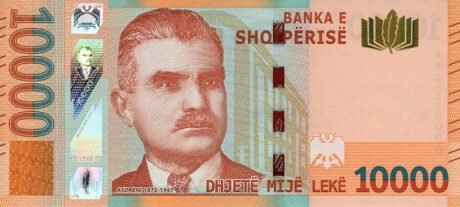 Нова банкнота Албанії номіналом 10000 лек (B327a) повідомляється про введення в обіг 30 червня 2021 року.