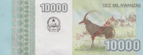 Банкнота Анголи у 10000 кванз (B552as) підтверджена