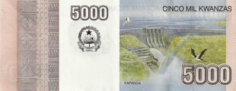 Затверджено нові банкноти Анголи номіналом 1000, 2000 та 5000 кванз (B549a, B550a, B551a)