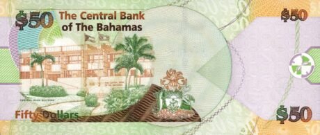 Затверджено нову 50-доларову банкноту CRISP Багамських островів (B342a)