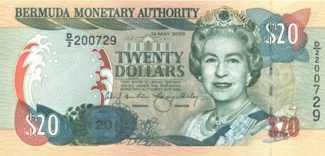 Затверджено випуск нової 20-доларової банкноти Бермудських островів (B226a)
