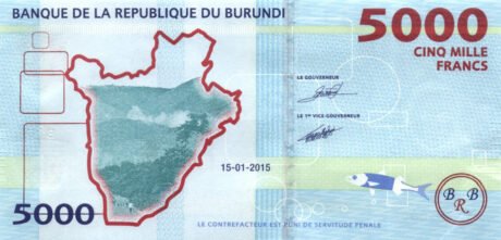 Затверджено нове сімейство банкнот Бурунді (B236a – B240a)