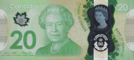 Канада підтвердила випуск нової 20-доларової банкноти QEII (B376a)