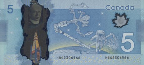 Затверджено випуск нової 5-доларової банкноти Канади (B371a)