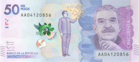 Затверджено нову банкноту Колумбії номіналом 50000 песо (B997a)