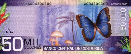 Zatwierdzono nowe banknoty Kostaryki o nominale 50000 colonów (B563a).