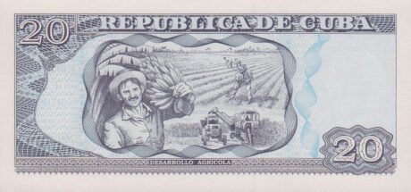 Кубу переглянуто, підтверджено нову дату (2006 р.) банкноту номіналом 20 песо (B908a)