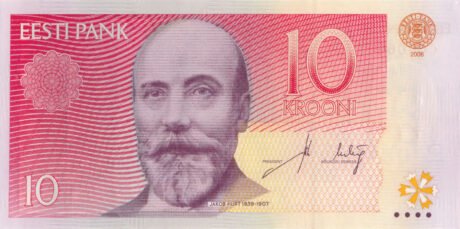 Затверджено нові банкноти Естонії номіналом 2 і 10 крон (B227a та B228a)