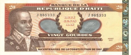 Затверджено нову пам'ятну банкноту Гаїті номіналом 20 гурдів (B844a)