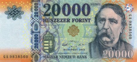 Затверджено нову банкноту Угорщини номіналом 20000 форинтів (B592a)