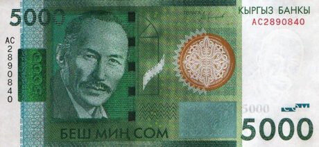 Затверджено нову банкноту Киргизстану номіналом 5000 сомів (B233a)