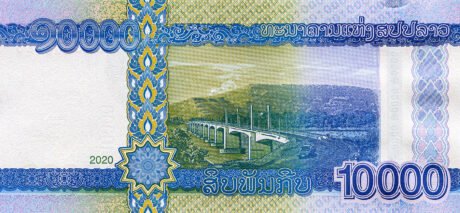 Затверджено нову банкноту Лаосу номіналом 10000 стосів (B521a)