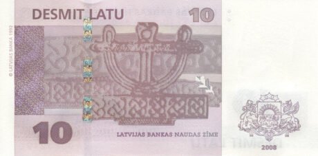 Затверджено нову 10-латову банкноту Латвії (B233a)