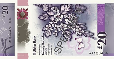 Випуск нової 20-фунтової полімерної банкноти Ulster Bank Північної Ірландії (B941a) відкладено