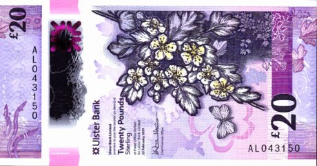 Затверджено нову 20-фунтову полімерну банкноту Ulster Bank Північної Ірландії (B941a)