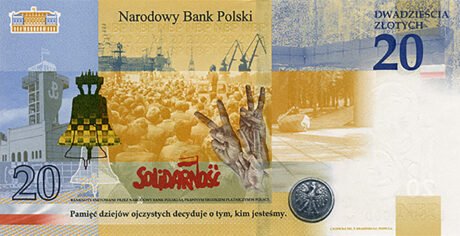 Нова пам'ятна банкнота Польщі номіналом 20 злотих (BNP825a) повідомляється про випуск 09.11.2021