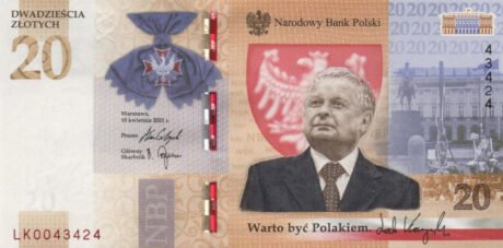 Затверджено нову пам'ятну банкноту Польщі номіналом 20 злотих (BNP825a)