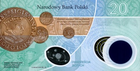 Польща підтвердила випуск нової пам'ятної банкноти номіналом 20 злотих (BNP827a) 09.02.2023