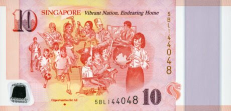 Затверджено нові пам'ятні банкноти Сінгапуру номіналом 10 і 50 доларів, присвячені державному будівництву (B212a – B217a).