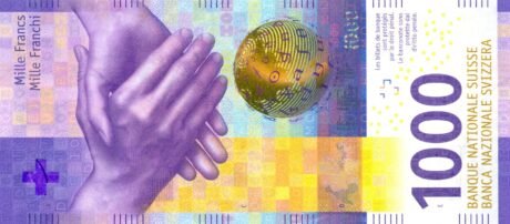 Затверджено нову банкноту Швейцарії номіналом 1000 франків (B360a)