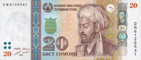 Затверджено нові банкноти Таджикистану номіналом 10 – 500 сомоні (B217a – B221a)