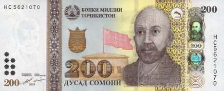 Затверджено нові банкноти Таджикистану номіналом 10 – 500 сомоні (B217a – B221a)