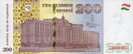 Затверджено нові банкноти Таджикистану номіналом 10 – 500 сомоні (B217a – B221a)