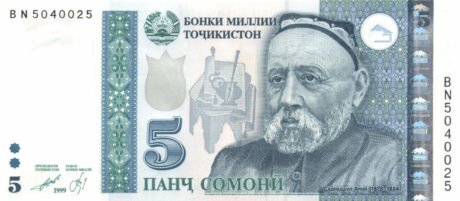 Затверджено нові банкноти Таджикистану номіналом 5 і 10 сомоні (B214a та B215a)