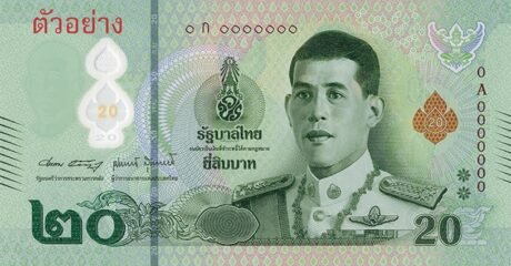 Нову полімерну банкноту номіналом 20 батів (B200a) у Таїланді буде введено в обіг 24 березня 2022 р.