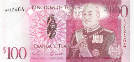Затверджено нову банкноту Тонгі номіналом 100 паанга (B218a)