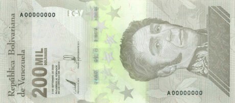 Нові банкноти Венесуели номіналом від 200 000 до 1 000 000 боліварів (B382a – B384a) оголошені до випуску 08 березня 2021 р.