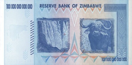 Підтверджено нові банкноти Зімбабве номіналом 10, 20, 50 та 100 трильйонів доларів (B179a – B182a)