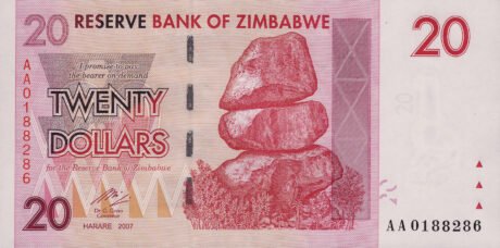 Затверджено нове сімейство банкнот Зімбабве (B156a – B162a)