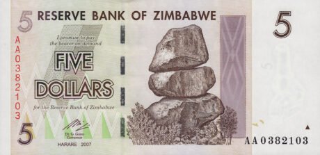 Затверджено нове сімейство банкнот Зімбабве (B156a – B162a)