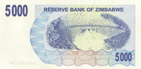 Затверджено нову банкноту Зімбабве номіналом 5000 доларів (B136a)