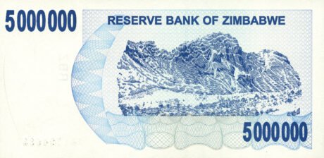 Затверджено нові банкноти Зімбабве номіналом 1, 5 та 10 мільйонів доларів (B144a – B146a)