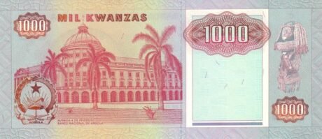 Реверс банкноты 1000 Ангольских кванза 1991 года