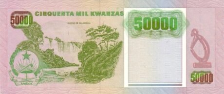 Реверс банкноты 50000 Ангольских кванза 1991 года