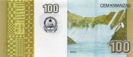 Реверс банкноты 100 Ангольских кванза 2012 года