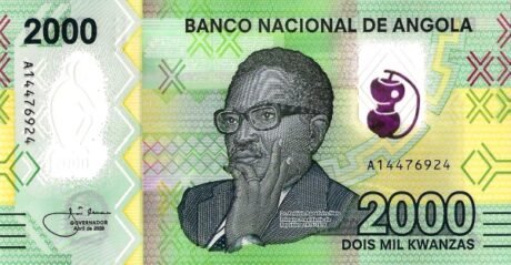 Аверс банкноты 2000 Ангольских кванза 2020 года